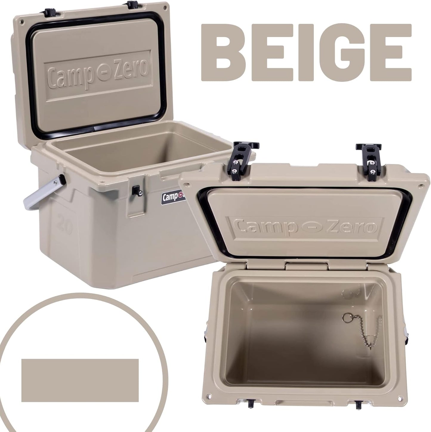 CAMP-ZERO Baúl de hielo duro portátil de 20L-21.6 cuartos de galón