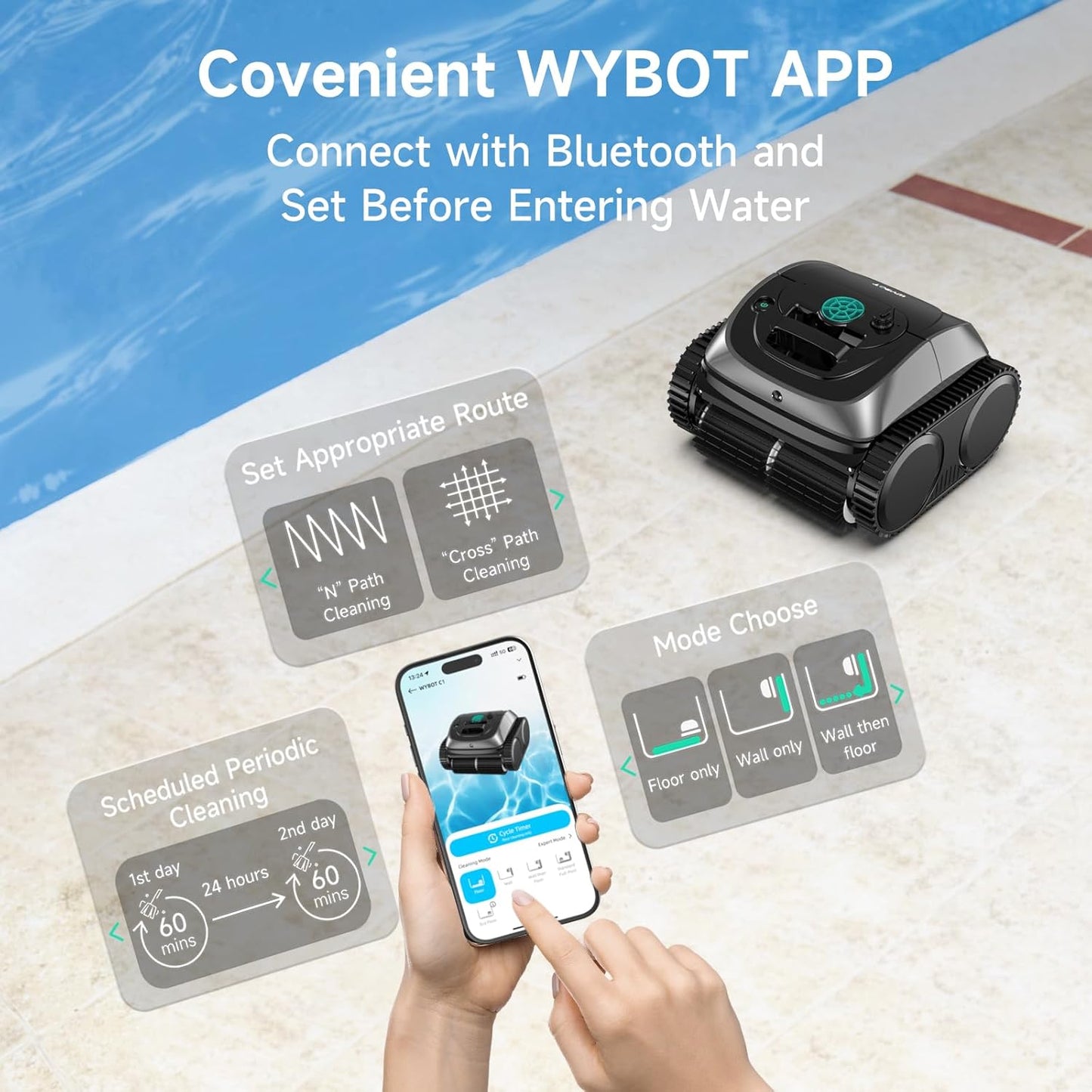 WYBOT OS7010C - Aspiradora robot de piscina C1