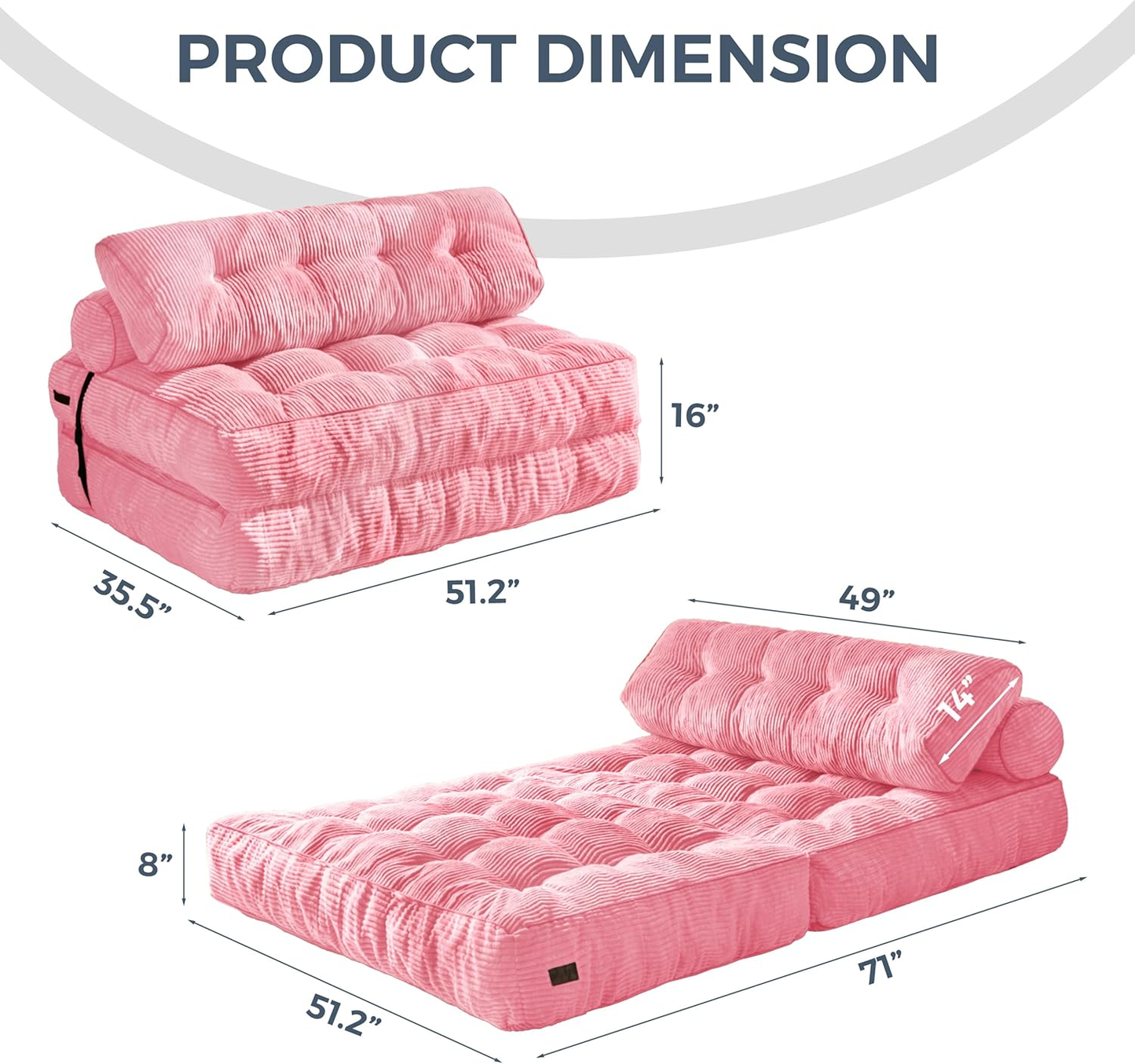 💟 Sofá cama plegable ✨sin montaje necesario✨ comprimible