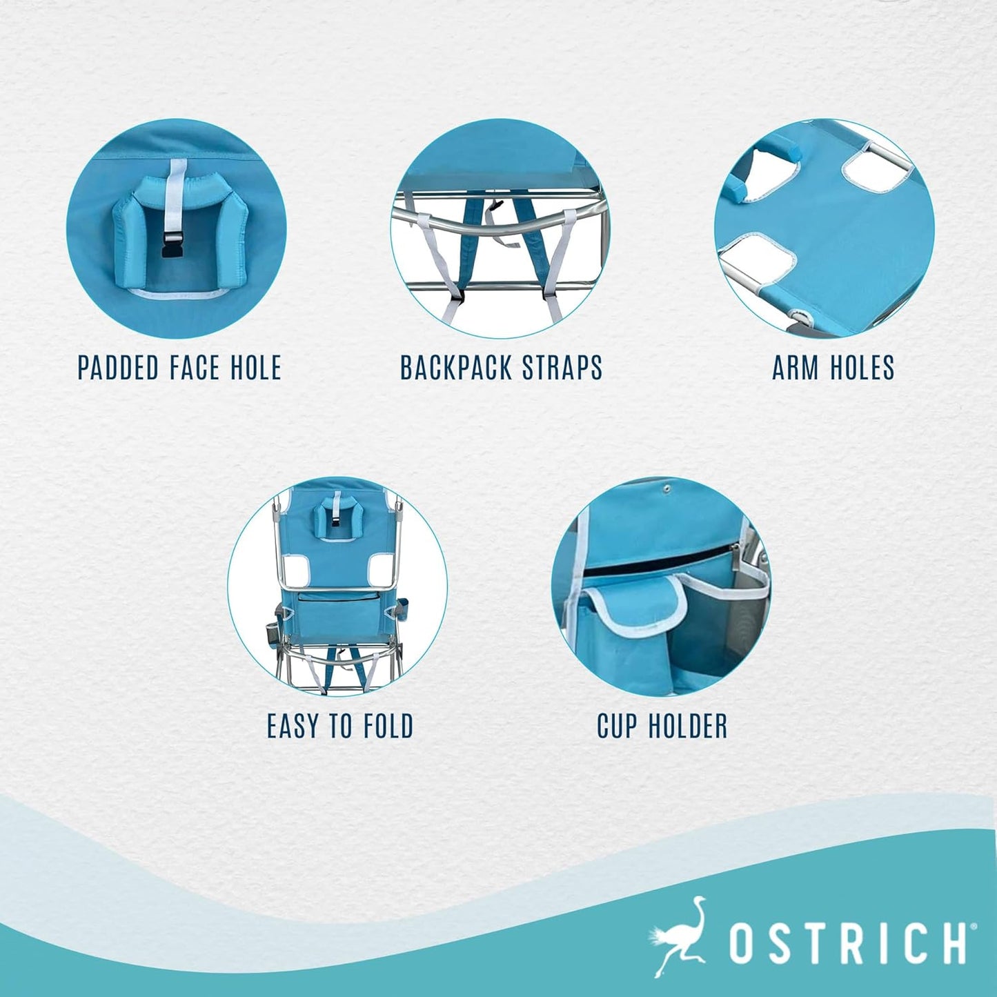 BA  Ostrich Mochila 3N1 Silla - con bolsa enfriadora