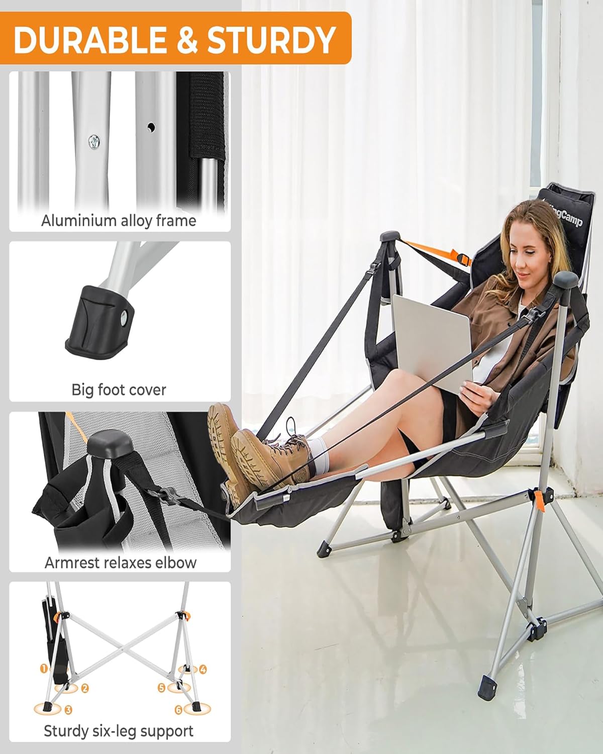 Swinging Portable Folding Camping Chairs