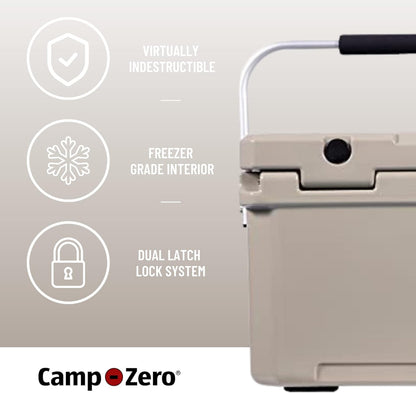 CAMP-ZERO Baúl de hielo duro portátil de 20L-21.6 cuartos de galón
