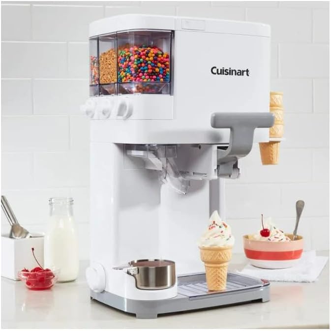 Máquina de mezcla para hacer un cuarto y medio de helado de crema Cuisinart ICE