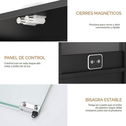 H Vitrina con puertas de cristal