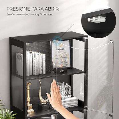 Vitrina con puertas de cristal