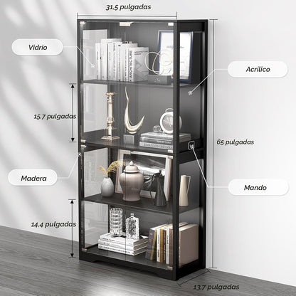 H Vitrina con puertas de cristal