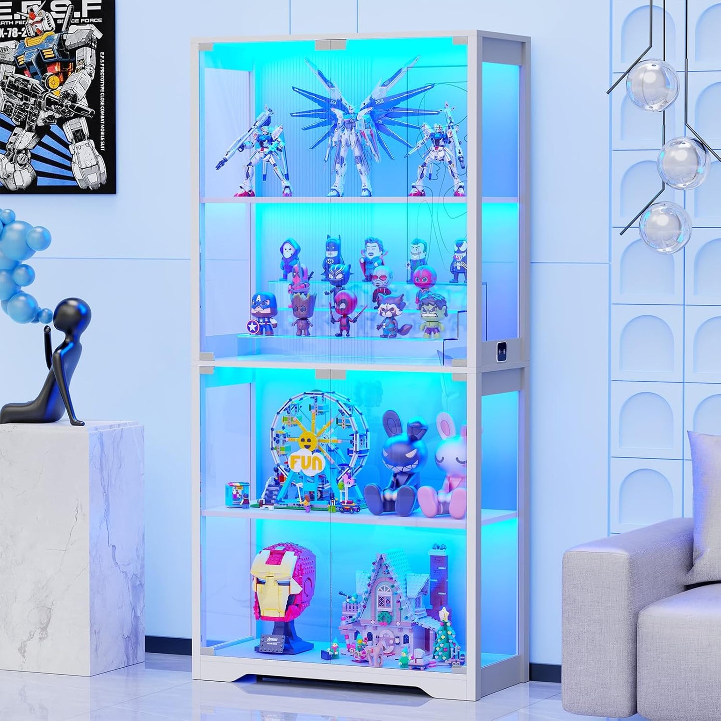 H Vitrina con puertas de cristal