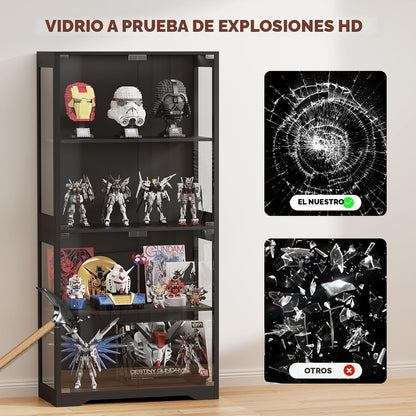 Vitrina con puertas de cristal