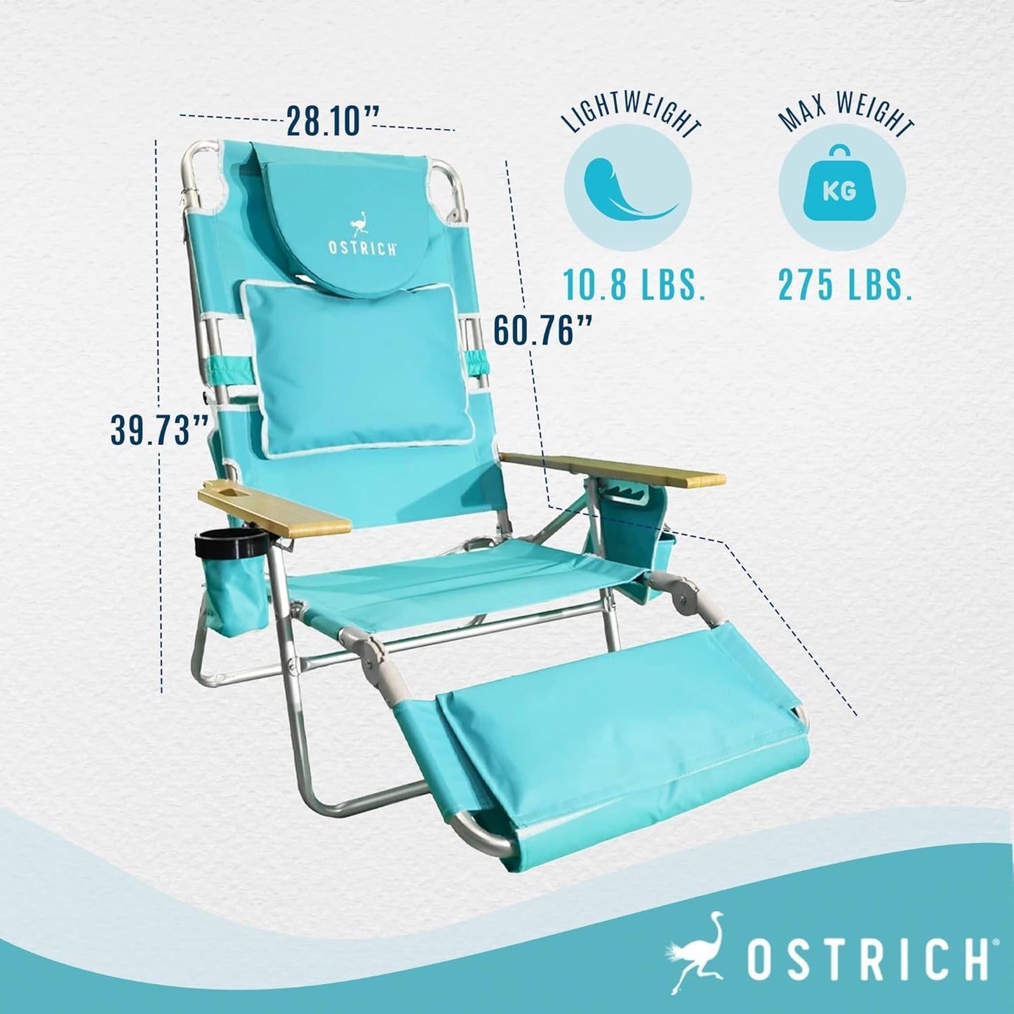 AS Ostrich Mochila 3N1 Silla - con bolsa enfriadora