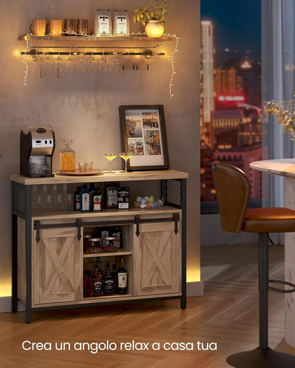 A VASAGLE Aparador, mueble de cocina, armario organizador