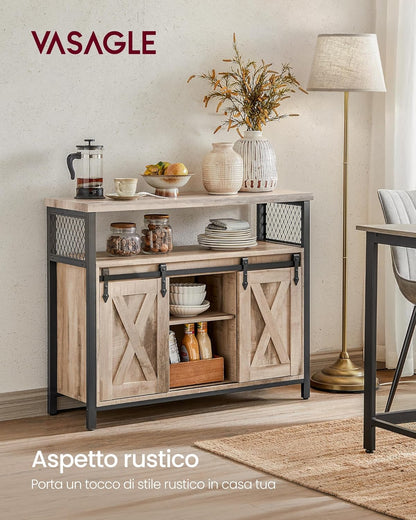 A VASAGLE Aparador, mueble de cocina, armario organizador