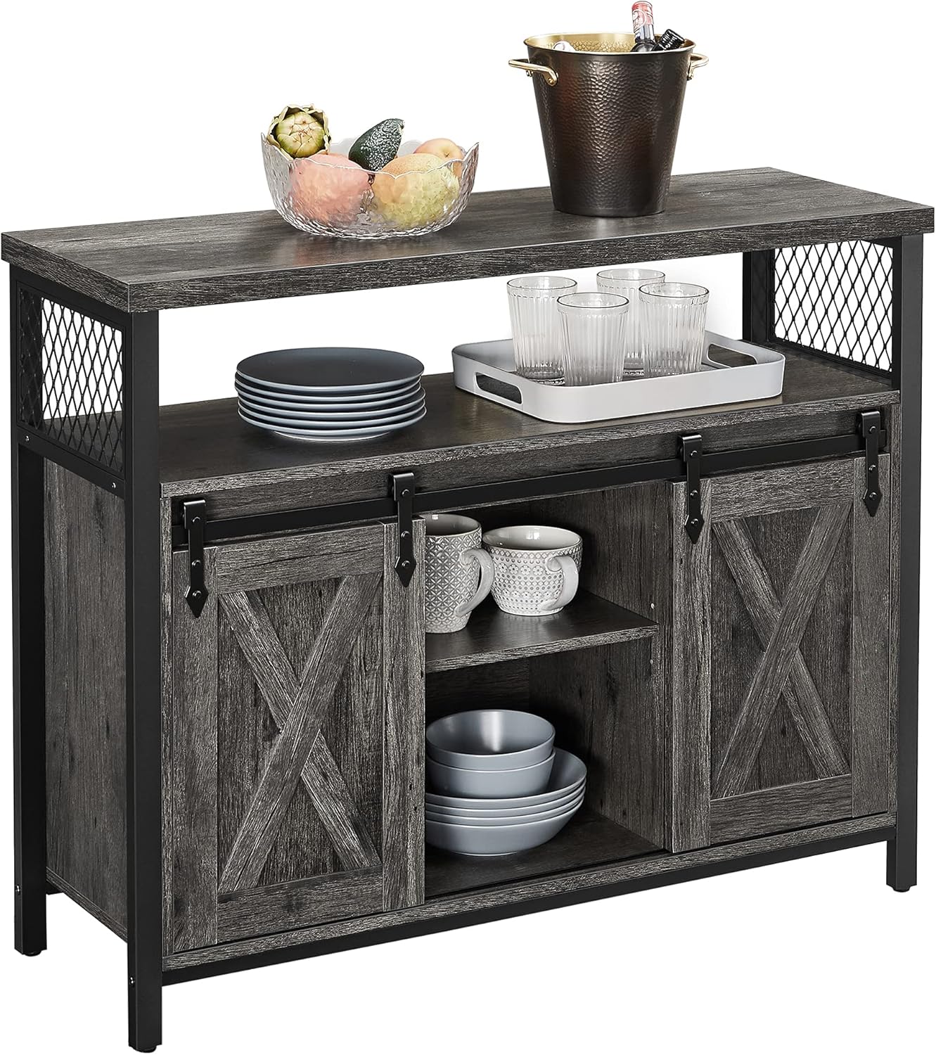 A VASAGLE Aparador, mueble de cocina, armario organizador