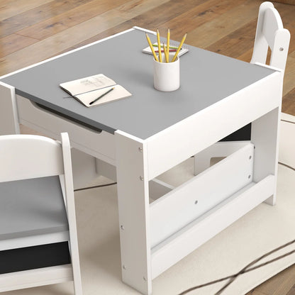 Juego de Mesa y 2 Sillas Infantiles Mesa con Sillas para Niños 2 en 1