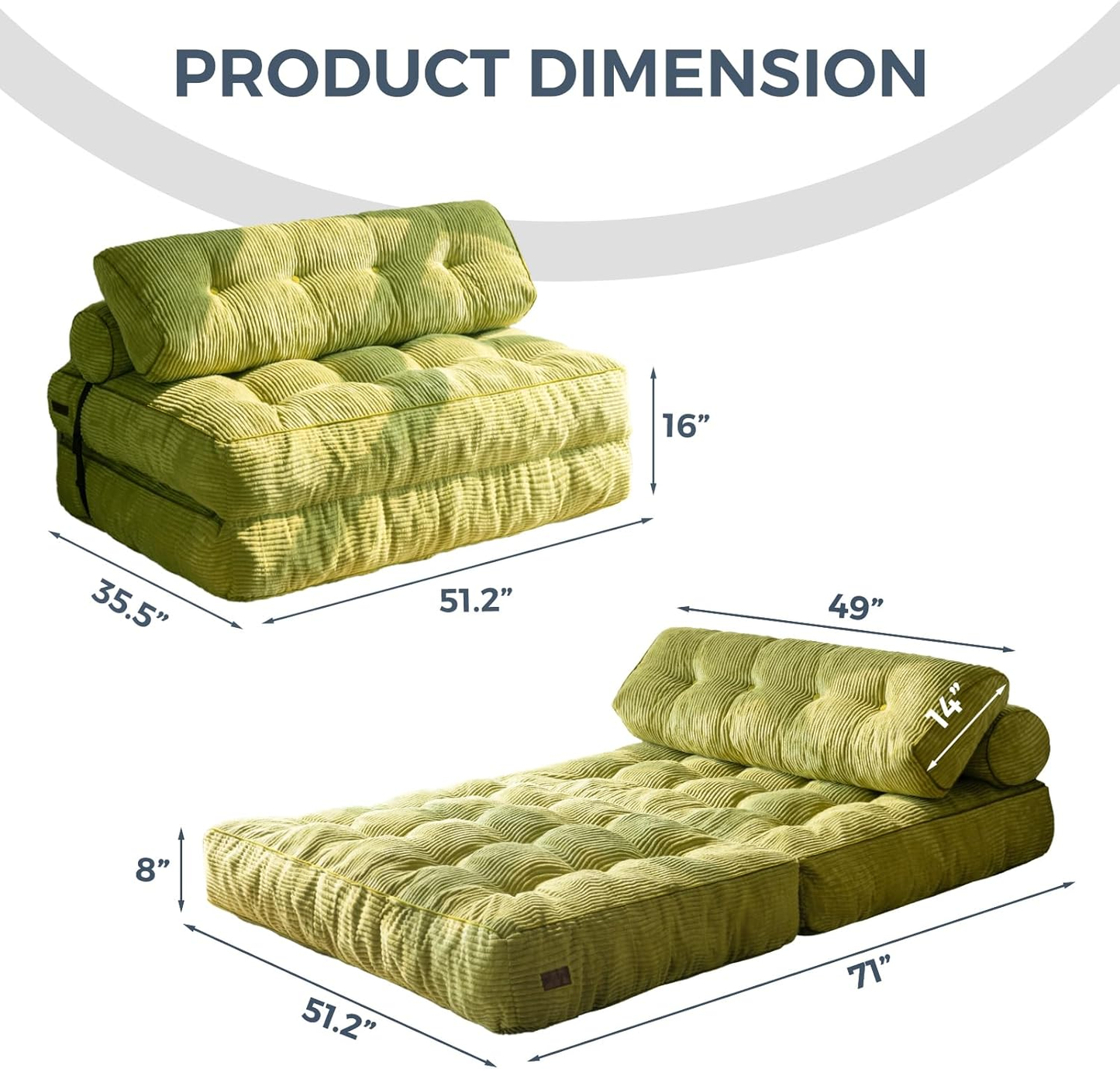 💟 Sofá cama plegable ✨sin montaje necesario✨ comprimible
