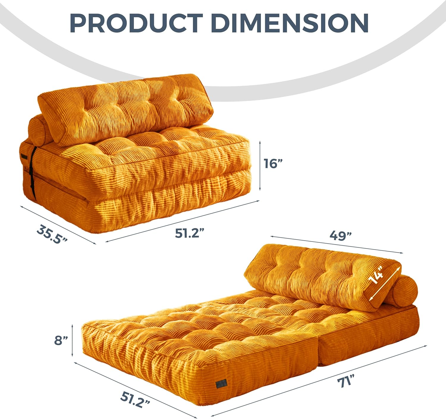 💟 Sofá cama plegable ✨sin montaje necesario✨ comprimible